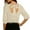 Beige, variant on Womens Black Blouse 3/4 Sleeve Keyhole Back Bow Relaxed Fit Wrinkle Resistant Lightweight Casual Top,Size M
