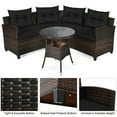 thumbnail image 6 of YYAo Patio Seating Sets,Outdoor Living Room Sets,4 Pieces Outdoor Cushioned Rattan Furniture Set-Black, 6 of 13