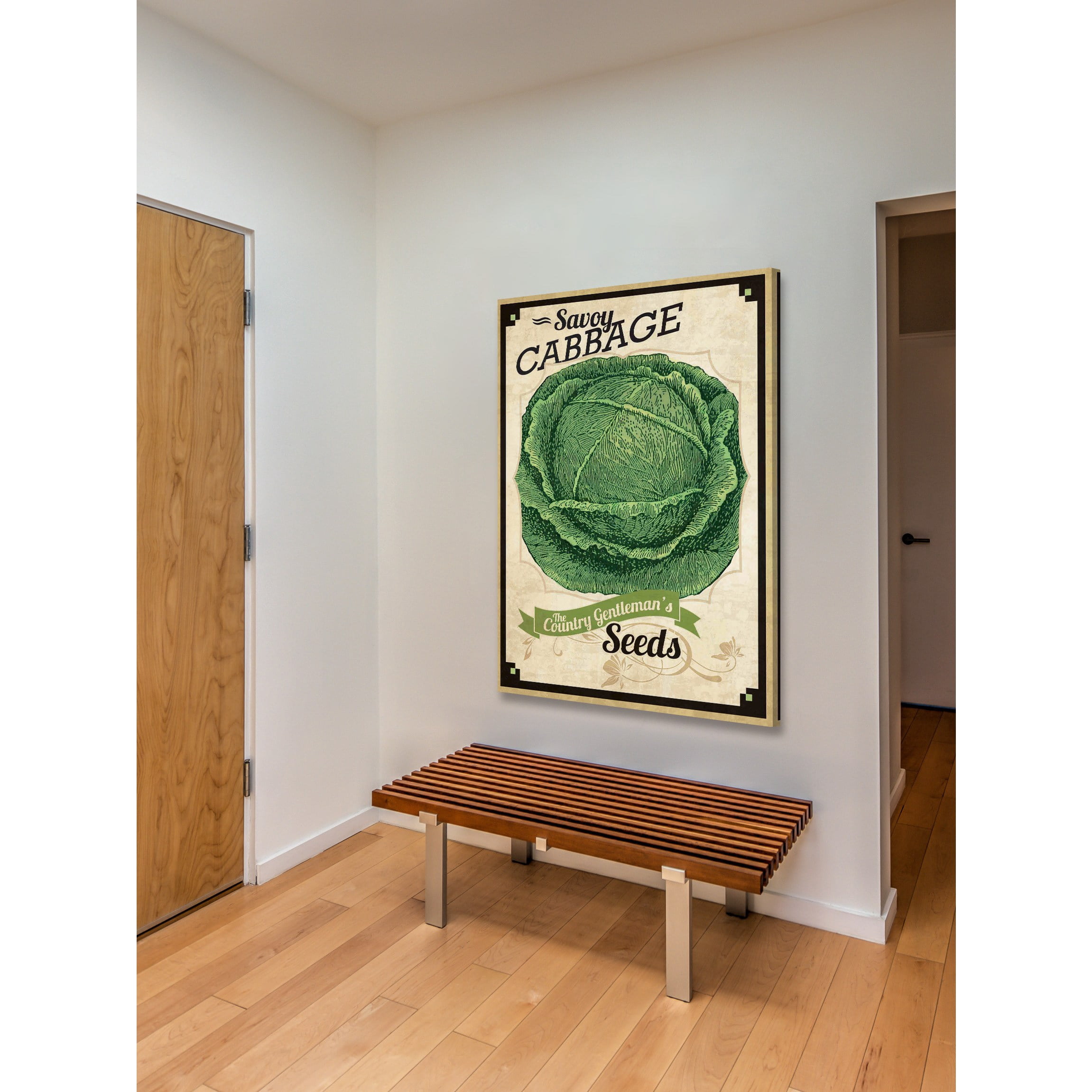 Marmont Hill "Seed Packet Cabbage" Painting Print on Canvas