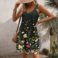 thumbnail image 3 of LYXSSBYX Sundresses for Women Women's Casual With Pockets Summer Boho Beach Dress T-Shirts Dress V Neck Loose Tank Dresses, 3 of 4