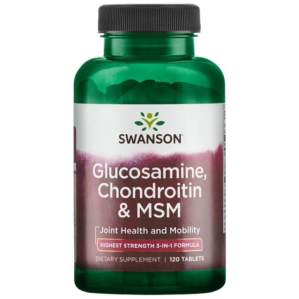 Swanson Highest Strength 3in1 Formula Glucosamine, Chondroitin & Msm