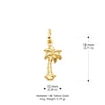thumbnail image 4 of Ioka-14K Yellow Gold Palm Tree Charm Pendant with 1.2mm Flat Open Wheat Chain Necklace - 20", 4 of 5