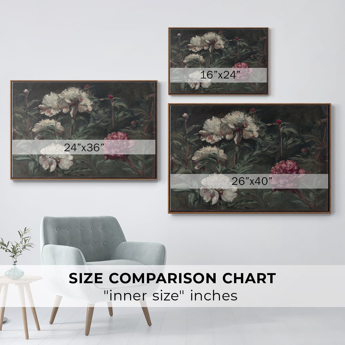 Vintage Botanical Print-LXXXVIII By Wexford Home Framed in Walnut Wood Gallery Wrapped Canvas 27 in. x 41 in.