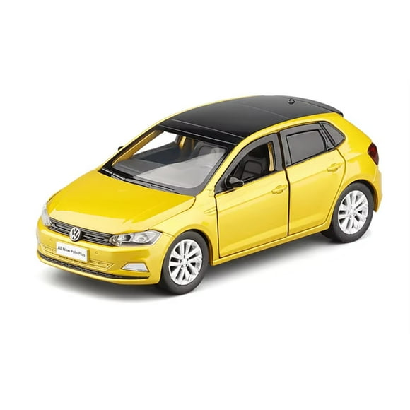 Volkswagen POLO PLUS Sedan 1:32 Scale Die-Cast Model Car - Golden JK823514 with Inertial Drive, Realistic Sound & Light Effects, 6 Openable Doors, Functional Steering, Premium Alloy & ABS