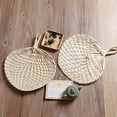 thumbnail image 6 of CIYISON Chinese Style Handmade Fan Natural Hand Weaving for Palm Leaf Fan Portable Cooling Fan For Child and Adult, 6 of 6