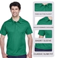 thumbnail image 6 of Team 365 Men's Polo Shirts Short Sleeve Solid Collar Tees 100% Polyester Moisture-Wicking Polo (Sport Charity Pink, XL), 6 of 7