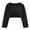 Black, variant on BOBOGOJP Girls' Long Sleeve Knitted Bolero Cardigan Kids Button Closure Shrug Sweaters Cropped Jacket Cover Up Tops Black for Size 7-8 Years