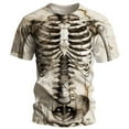 thumbnail image 1 of T-Shirt à Manches Courtes avec Poche et Motif Os en Relief pour Hommes, Élégant et Confortable pour un Usage Quotidien, 1 of 2