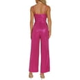 thumbnail image 3 of INSPIRE CHIC Women's Glitter V Neck Jumpsuit Sleeveless Party Clubwear Spaghetti Strap Cami Romper XS Hot Pink, 3 of 5
