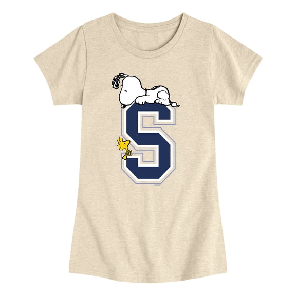 Peanuts - Look To Snoopy - Youth Girls Fitted Short Sleeve T-Shirt