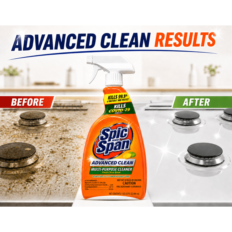 Spic and Span Advanced Clean Multi Purpose Cleaner Fresh Citrus