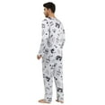 thumbnail image 2 of New men's pajama set with long sleeves and long pants, round neck, printed design, loose fit, suitable for wearing outside the home as well., 2 of 6