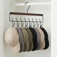 thumbnail image 5 of Unique Bargains 2Pcs Wood Cloth Hangers For Bras And Belts Black 8 Hooks, 5 of 5