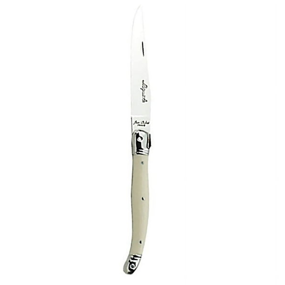 Laguiole 5393S079 9" Laguiole Ivory Sharpened Steak Knife w/ Plastic Handle, Stainless