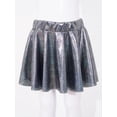 thumbnail image 3 of IEFIEL Girls Bronzing Cloth Dance Skirt Shiny Juniors Youth Casual Pleated Miniskirt Dancewear,Sizes 2-16, 3 of 7