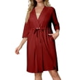 thumbnail image 6 of Iaqnaocc Post Surgery Mastectomy Robes for Women Hospital Gown Post Surgery Essentials With Drain and Side Pockets Mastectomy Recovery Pajamas for Gift Vermilion M, 6 of 9