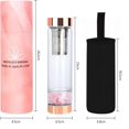 thumbnail image 4 of Botella de agua de cristal de energía de piedra natural,Botellas De Cuarzo de vidrio,Termos para agua,Piedra,Relaja,Caja de embalaje,Rose Gold (Cristal rosa), 4 of 4