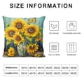 thumbnail image 5 of Creowell Sunflowers Butterfly Pointillism Fashion Style Dirt-Resistant Throw Pillow Covers for Couch Sofa Bed Living Room Bedroom 1PC 20x20in, 5 of 5