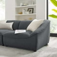 thumbnail image 4 of Loveseat Sofa, Fabric, Dark Grey Gray, Modern Contemporary Urban Design, Living Lounge Room Hotel Lobby Hospitality, 4 of 10