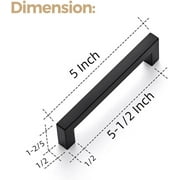Ravinte 25 Pack 5 inch Black Cabinet Pulls Kitchen Cabinet Handles Matte Black
