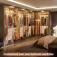 thumbnail image 5 of Homieasy 14.8'' - 48'' W Closet System with Drawers and Hanging Rods(Cut to Fit), White, 5 of 7
