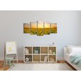 thumbnail image 4 of Wieco Art 5 Pieces Sunflowers Landscape Canvas Prints, 4 of 5