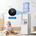 thumbnail image 6 of 5 Gallon Water Dispenser with Ice Maker - 3-in-1 Hot/Cold Water Cooler, Touch Panel, Child Lock, Detachable Drip Tray, Compatible with 3 Gallon Jugs for Home & Office Use - White, 6 of 7