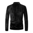 thumbnail image 4 of IROINNID Button Down Shirts for Men New Outdoor Fitness Solid Color Fashion Long-sleeved High-neck Stand-up Collar Top,Black, 4 of 7