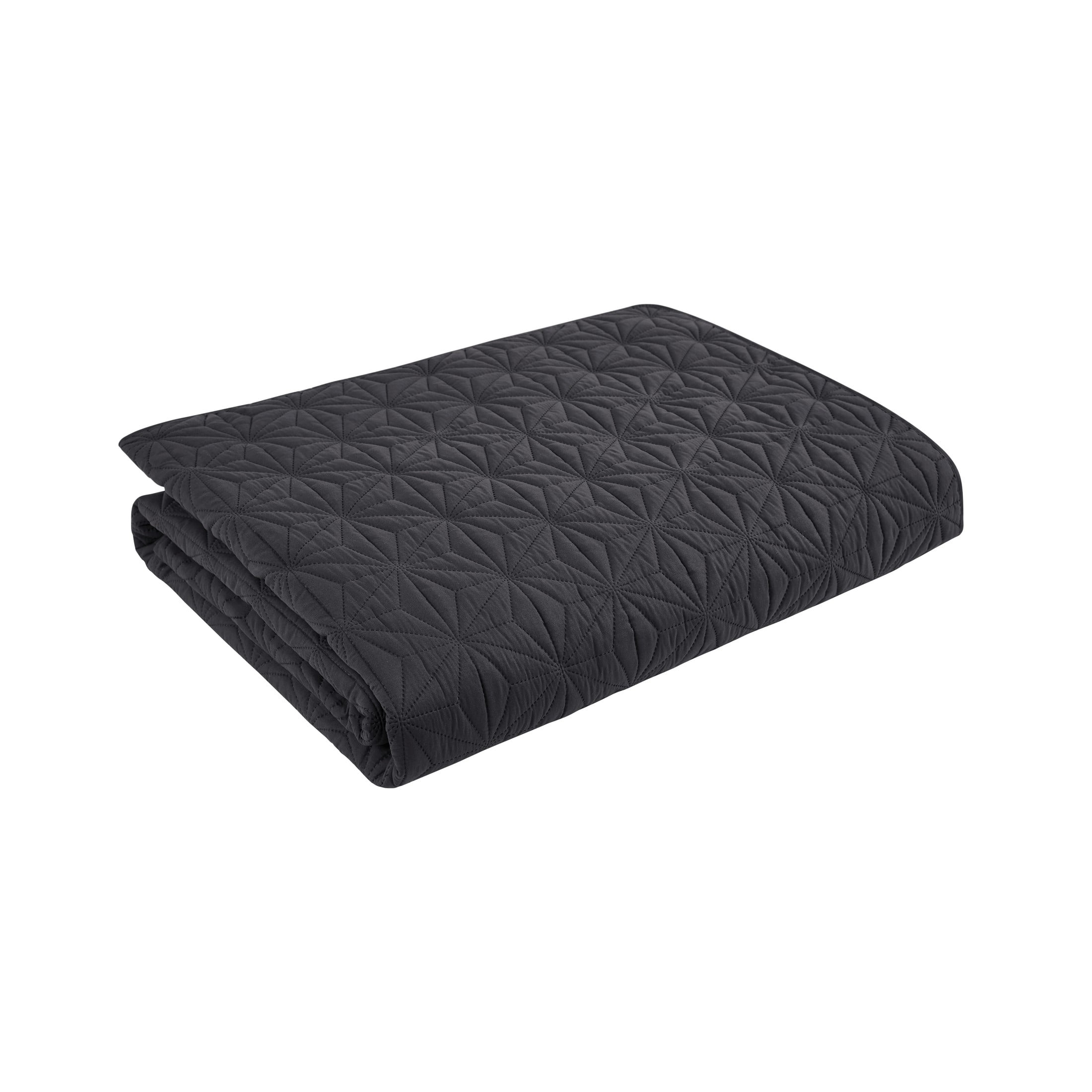 VCNY Home Kaleidoscope 3-Piece Grey Geometric Quilt Set, Full/Queen, Adult, Unisex