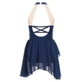 thumbnail image 2 of RUNQHUI Robe de Danse Lyrique pour Filles Enfants Sans Manches Dos Nu avec Strass Bleu Marine 8, 2 of 7