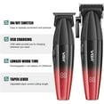 thumbnail image 2 of VGR 640 Professional Hair Clippers for Men, 9000RPM Cordless Barber Clippers and Trimmers Set, Zero Gap T-Blade Hair Cutting Kit, DLC Coated Ceramic Blade Barber Kit with LED Display(Red), 2 of 7