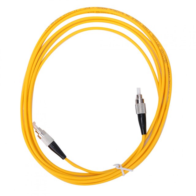 2pcs Fiber Jumper 3 Meter Single Mode FC UPC to FC UPC Single Core Pigtail Jumper Fiber Optic Patch Cord Jumper Cable Yellow for Fiber Communication System