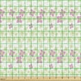 thumbnail image 2 of Botanical Fabric by the Yard Upholstery, Floral Theme Little Flower Motifs Spring Style Natural Art, Decorative Fabric for DIY and Home Accents, Pale Pink Pastel Green by Ambesonne, 2 of 5