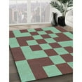 thumbnail image 2 of Ahgly Company Indoor Rectangle Patterned Medium Aqua Marine Green Area Rugs, 2' x 5', 2 of 6