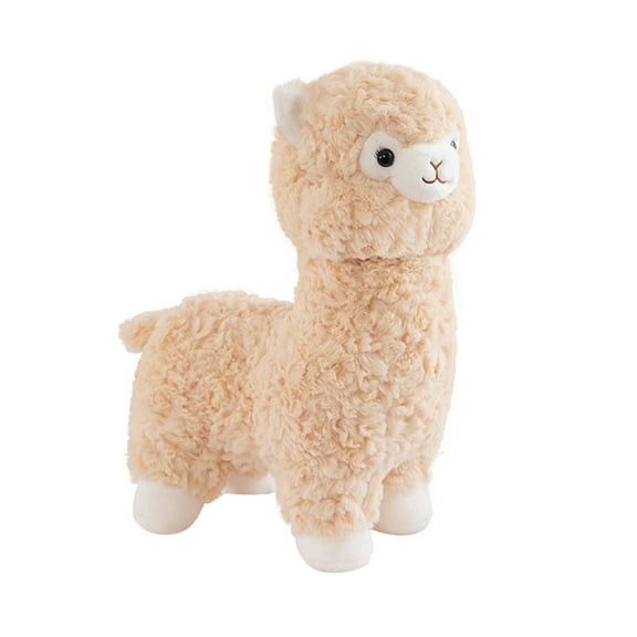 YiJuHui 1pcs Soft Plush Alpaca Doll Velvety Stuffed Animal Toy Cute Smiling Face Home Decor Gift