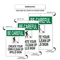 thumbnail image 5 of Be Careful Create Your Own Clean Up Spills Novelty Display Outdoor Indoor Unique Aluminum Metal Sign 12"x18", 5 of 5