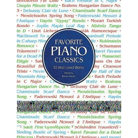 Dover Music For Piano Favorite Piano Classics Paperback
