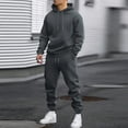 thumbnail image 2 of Mens Track Suits 2 Piece Set Hoodie and Sweatpants Casual Athletic Jogging Suit Drawstring Running Gym Sweat Suits, 2 of 5