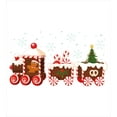 thumbnail image 3 of Christmas Duvet Cover Set, Train Gingerbread Cream Candy Cartoon Snowflakes Presents, Decorative 3 Piece Bedding Set with 2 Pillow Shams, Queen Size, White Brown Vermilion, by Ambesonne, 3 of 3