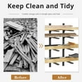 thumbnail image 6 of Wood Organizer Metal Rack - 6-Tier Detachable Lumber Storage Metal Rack & Adjustable Wall Mount Wood Storage Lumber Organizer Rack for Garage Basement Shed Or Workshop, 6 of 7