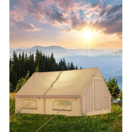 Towallmark 6-8 Person Inflatable Camping Tent, Large Inflatable Tent House with Air Pump, Quick Assembly Luxury Camping Tent, Waterproof Oxford Fabric Suitable for All Seasons