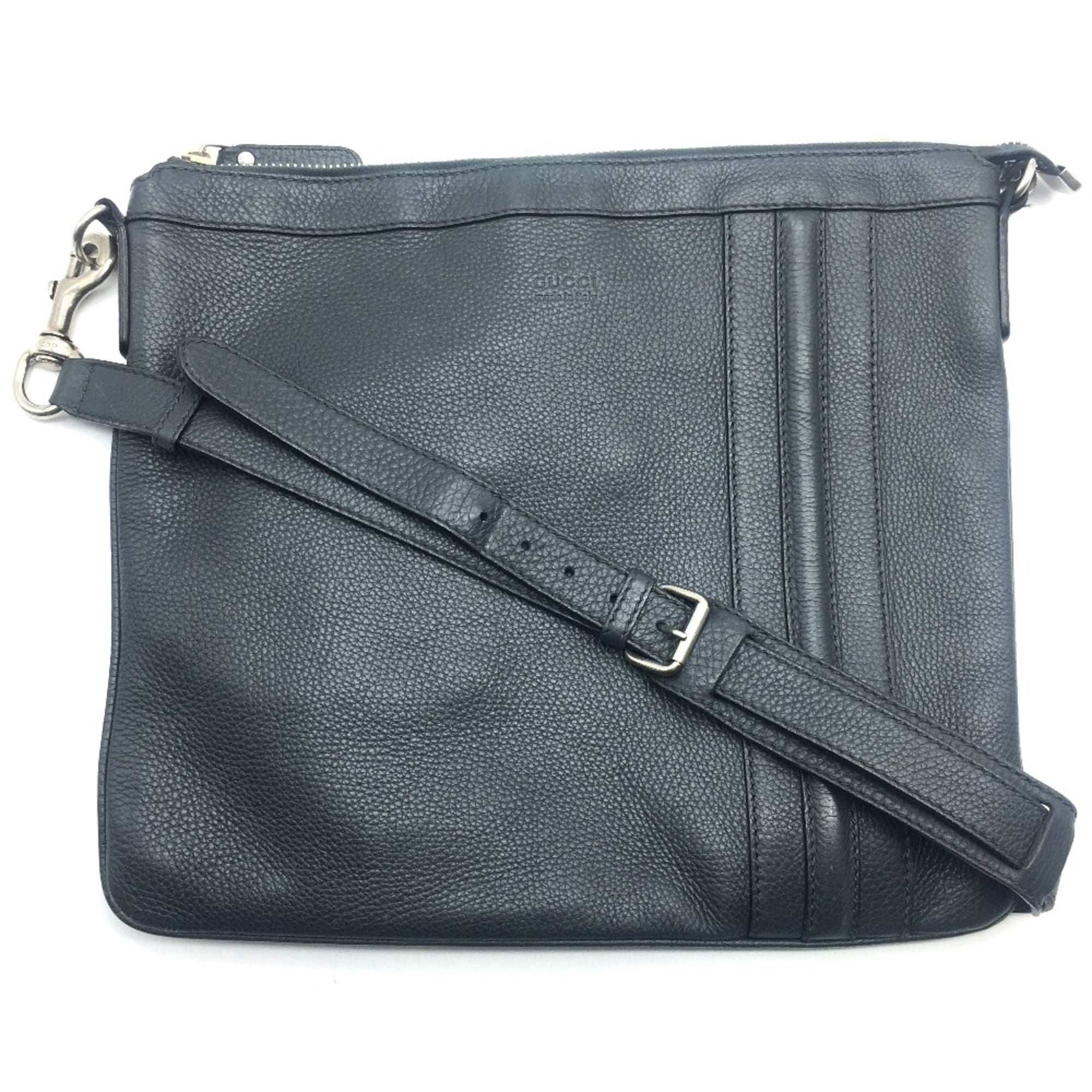 Pre-Owned Gucci 233329 No Gusset All Leather Leather bag Crossbody ...