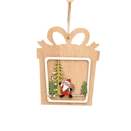 

Veki Christmas Hanging Wood Ornaments Hollow Wood Cutout Tag Pendants Wooden Baubles Rustic Christmas Tree Ornaments For Holiday Decorations Glow in The Dark Beads for Doorways