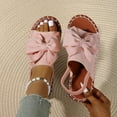 thumbnail image 6 of KEGIRLOM Women's Fashion Casual Spring And Summer Style Solid Color Versatile Flat Sandals Open Toe Outdoor Beach Sandals Pink 9, 6 of 9