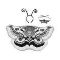 thumbnail image 3 of Disfraz de alas de mariposa y polilla para Halloween, accesorio fotográfico para mujer, para cumpleaños, espectáculos Gris, 3 of 8