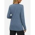 thumbnail image 3 of PPYOUNG Top for Womens Long Sleeve Casual Shirts Tunic Tops to Wear with Leggings Crew Neck Blouses, 3 of 3