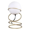 thumbnail image 2 of Table Lamp, White Glass Globe, 4 Spiral Ring Accented Base 14 Inch, 2 of 8