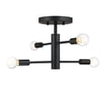thumbnail image 3 of D320C-SF-MB Designers Fountain Arlo - 4 Light Semi-Flush Mount -9 Inch Tall and 14.25 Inch Wide-Matte Black Finish, 3 of 9