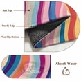 thumbnail image 4 of Rectangle Rug 2x3ft Area Rug,Abstract Gradient Colorful Wave Texture Area Rugs for Living Room Bedroom,Striped Background Floor Mat Non-Slip Non-Shedding Carpet Indoor Accent Rugs, 4 of 9