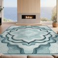 thumbnail image 2 of Design&I 2'x3' Ultra Soft Door Mat, Themed Abstract Beachy Nautical Wave Center Theme Aesthetic Ocean Flowing None Fluffy Washable Easy Care Indoor rug for Bedside Entryway, 2 of 7